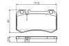 Колодки гальмівні Mercedes S600 W220, W221 Rear BOSCH 0986494356 (фото 5)