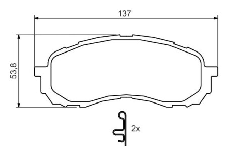 Колодки гальмівні дискові SUBARU Impreza 1,5-1,6 00-07 BOSCH 0986494373 (фото 1)