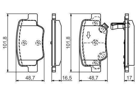 Гальмівні колодки дискові BOSCH 0 986 494 404