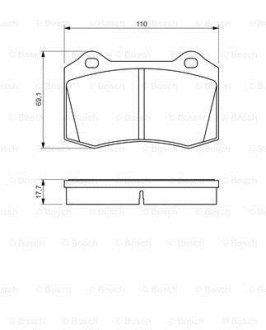 Гальмівні колодки дискові BOSCH 0 986 494 486 (фото 1)