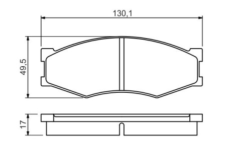 Колодки гальмівні дискові, комплект BOSCH 0 986 494 541