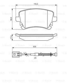 Колодки гальмівні дискові, комплект BOSCH 0 986 494 669