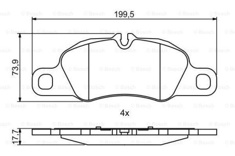 Колодки гальмівні дискові, комплект BOSCH 0 986 494 784