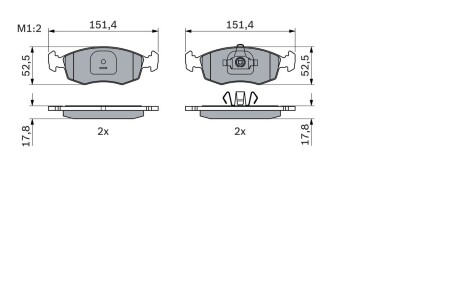 Гальмівні колодки дискові BOSCH 0986494943