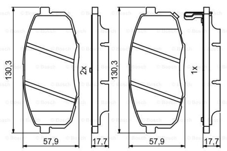 Гальмівні колодки дискові BOSCH 0986494995 (фото 1)