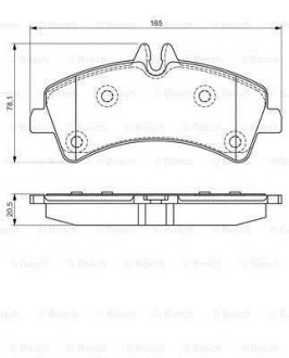 Колодки гальмівні дискові BOSCH 0 986 495 099