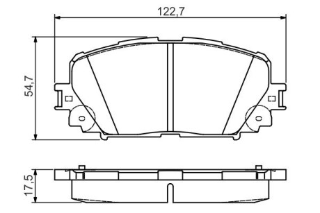 Колодки гальмівні дискові TOYOTA Yaris/Prius \'\'F "06>> PR2 BOSCH 0986495109 (фото 1)