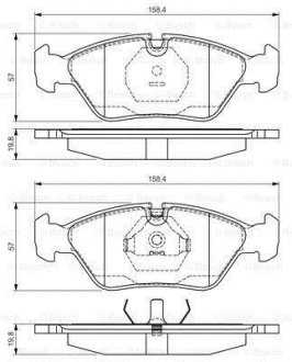 Колодки гальмівні дискові BOSCH 0 986 495 162 (фото 1)