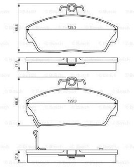 Гальмівні колодки дискові BOSCH 0986495233 (фото 1)