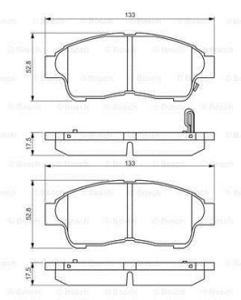 Гальмівні колодки дискові BOSCH 0986495257