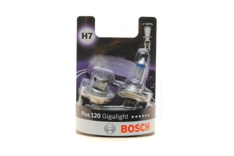 Лампа розжарювання H7 12V 55W PX26d Plus 120 Gigalight (компл. 2шт) BOSCH 1 987 301 426