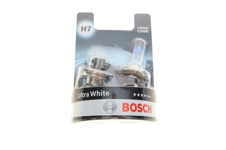 Лампа галогенная Ultra White 4200K H7 12V 55W (2 шт.) BOSCH 1 987 301 441