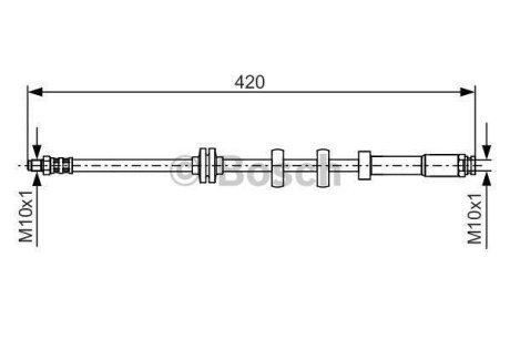 Гальмівний шланг BOSCH 1987476637 (фото 1)