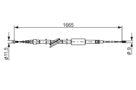 Трос, стояночная тормозная система BOSCH 1 987 477 249