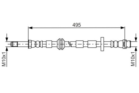 Гальмівний шланг AUDI A8/S8 \'\'F \'\'10>> BOSCH 1987481692