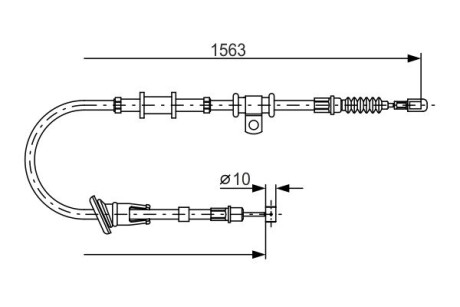 Трос, стояночная тормозная система BOSCH 1 987 482 064 (фото 1)