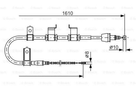 Трос, стояночная тормозная система BOSCH 1987482070 (фото 1)