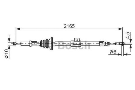 Трос, стояночная тормозная система BOSCH 1987482105 (фото 1)