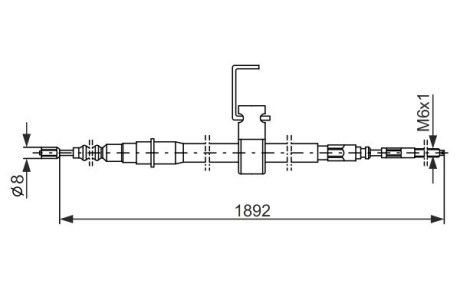 Трос, стояночная тормозная система BOSCH 1 987 482 106 (фото 1)