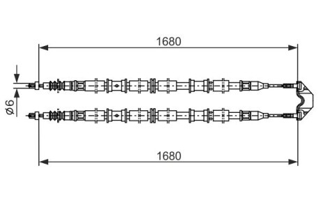 Трос, стояночная тормозная система BOSCH 1 987 482 107