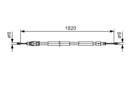 Трос ручного гальма BOSCH 1 987 482 116