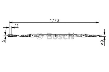 Трос, стояночная тормозная система BOSCH 1 987 482 126 (фото 1)
