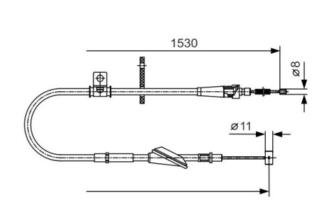 Трос, стояночная тормозная система BOSCH 1987482136