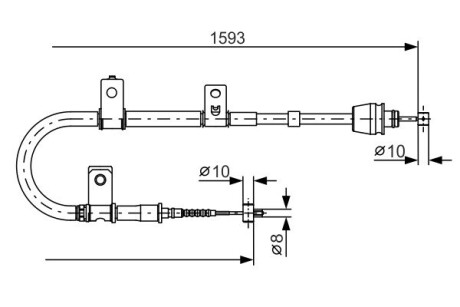 Трос, стояночная тормозная система BOSCH 1987482166