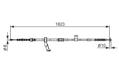 Гальмівний трос 1823mm TOYOTA Avensis T25 \'\'RR BOSCH 1987482297