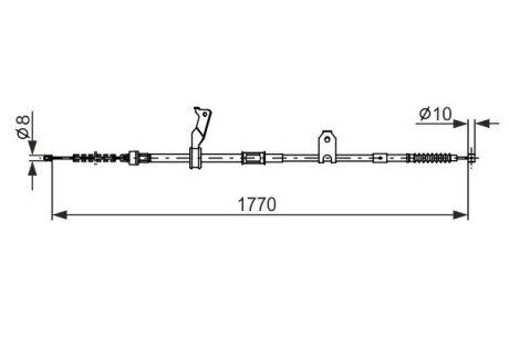 Гальмівний трос 1770mm TOYOTA Avensis T25 \'\'RL BOSCH 1987482300