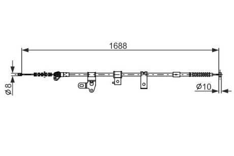 Трос, стояночная тормозная система BOSCH 1 987 482 306