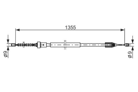 Трос, стояночная тормозная система BOSCH 1 987 482 309