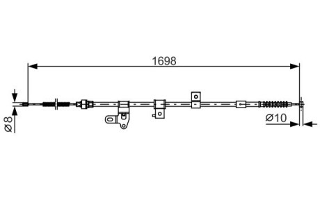 Трос, стояночная тормозная система BOSCH 1 987 482 346 (фото 1)