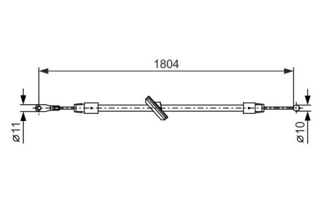 Трос, стояночная тормозная система BOSCH 1 987 482 380