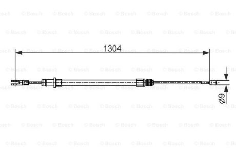 Трос, стояночная тормозная система BOSCH 1987482431