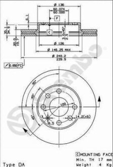 Тормозной диск BREMBO 09.8635.75