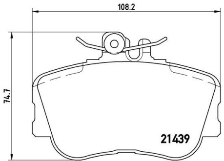 Колодки гальмівні дискові, комплект BREMBO P 06 017 (фото 1)