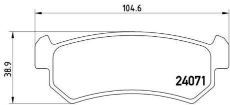 Гальмівні колодки дискові BREMBO P10001