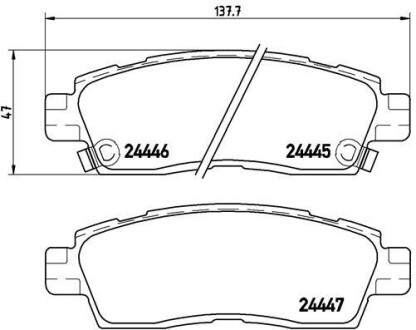 Гальмівні колодки дискові BREMBO P10 010 (фото 1)