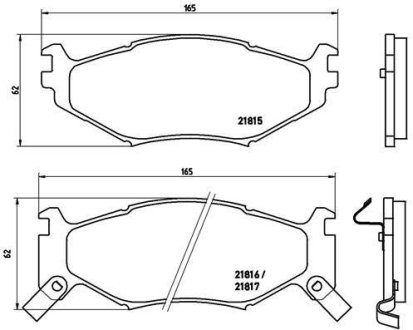 Гальмівні колодки дискові BREMBO P 11 007