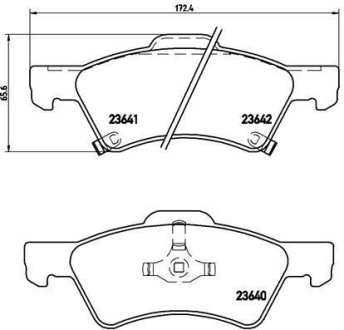 Гальмівні колодки дискові BREMBO P 11 015 (фото 1)