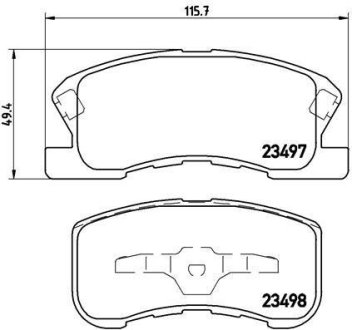 Колодки гальмівні дискові, комплект BREMBO P 16 008 (фото 1)