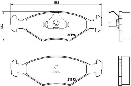 Гальмівні колодки дискові BREMBO P23 040 (фото 1)