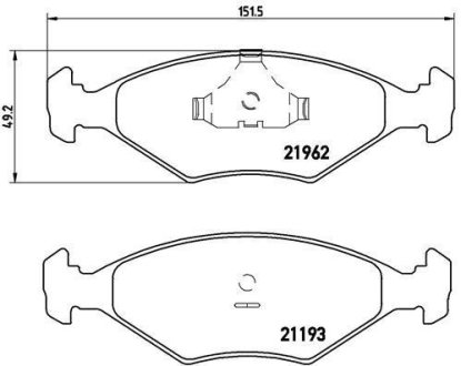 Колодки гальмівні дискові, комплект BREMBO P 23 055