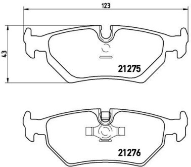 Колодки гальмівні дискові, комплект BREMBO P 23 062 (фото 1)