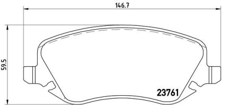 Гальмівні колодки дискові BREMBO P 23 088