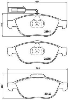 Гальмівні колодки дискові BREMBO P23 114