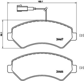 Гальмівні колодки дискові BREMBO P23136