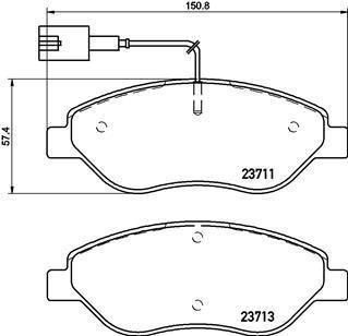 Гальмівні колодки дискові BREMBO P23 145 (фото 1)