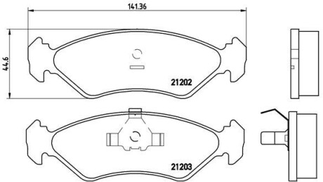 Колодки гальмівні дискові, комплект BREMBO P 24 028 (фото 1)